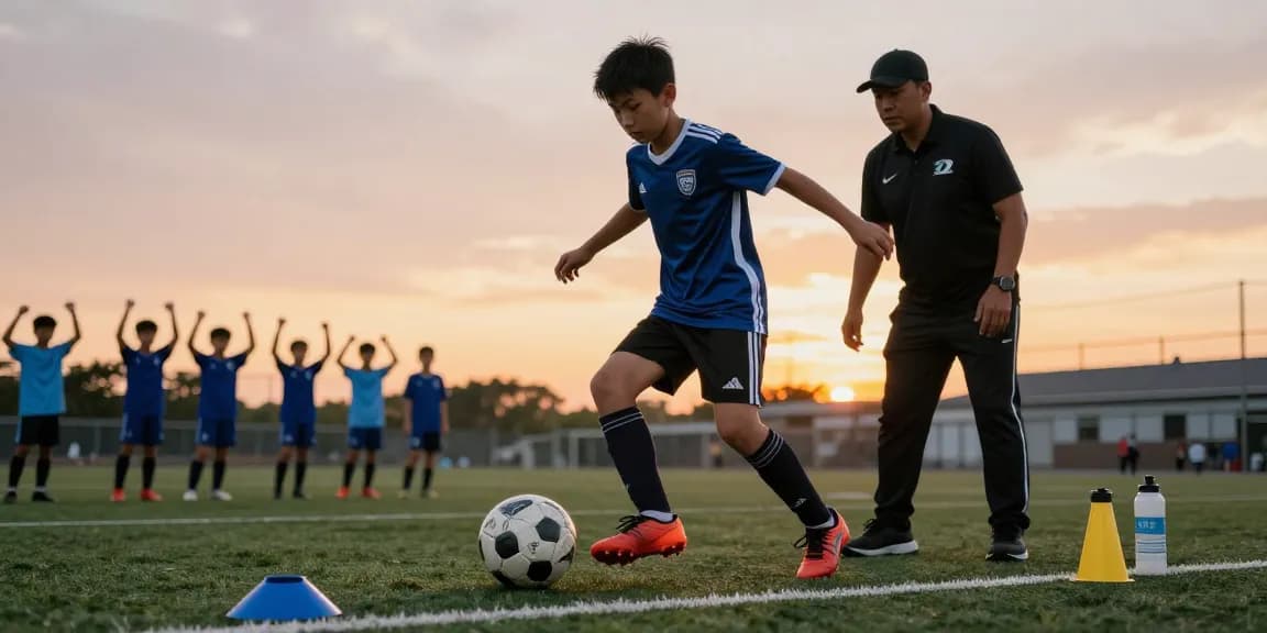 Fußball kaufen: Junge Talente trainieren mit Mantom-Bällen für optimale Ballkontrolle und Präzision.