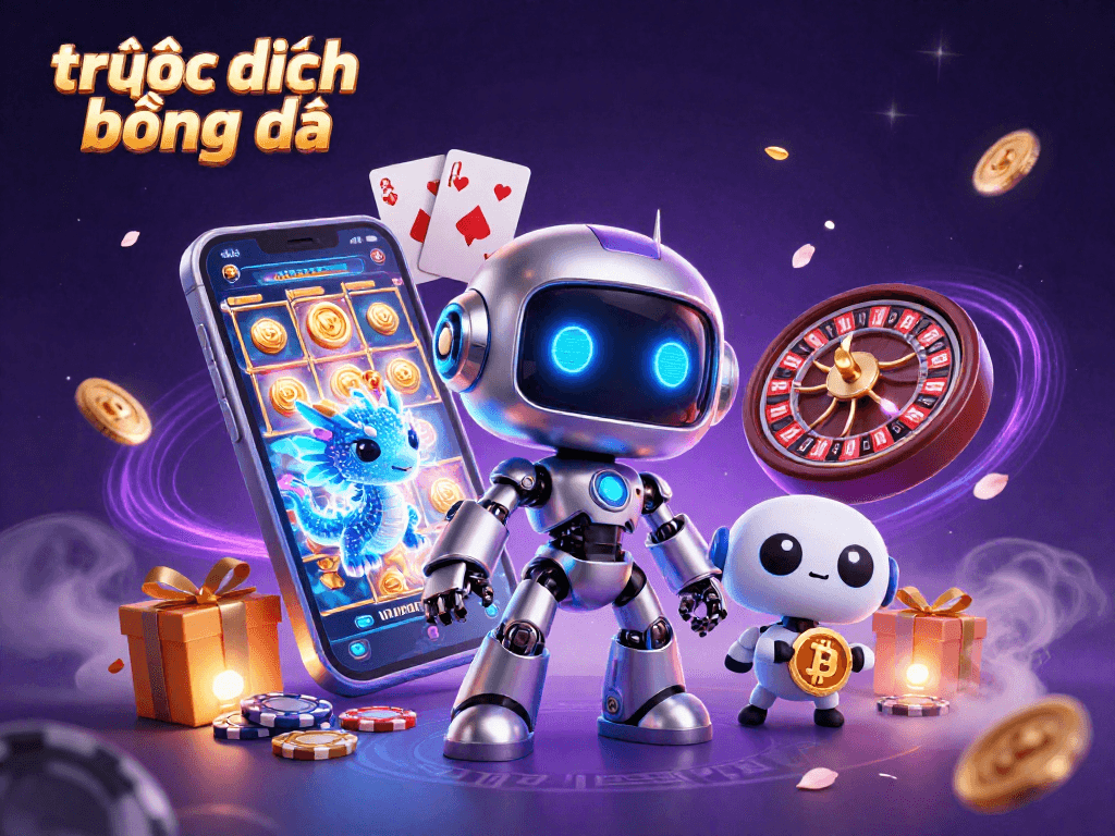 Experience trực tiếp bóng đá with immersive gaming visuals showcasing energetic characters and vibrant casino elements.