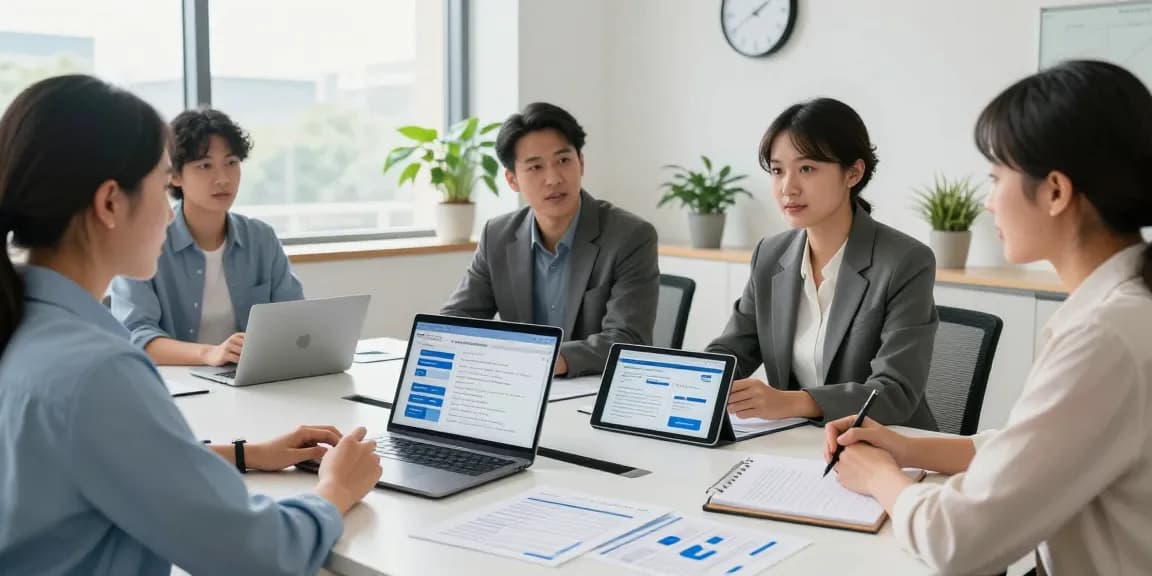 Engaging data protection consultation scene highlighting Datenschutz Dienstleistung with diverse professionals collaborating on privacy solutions.