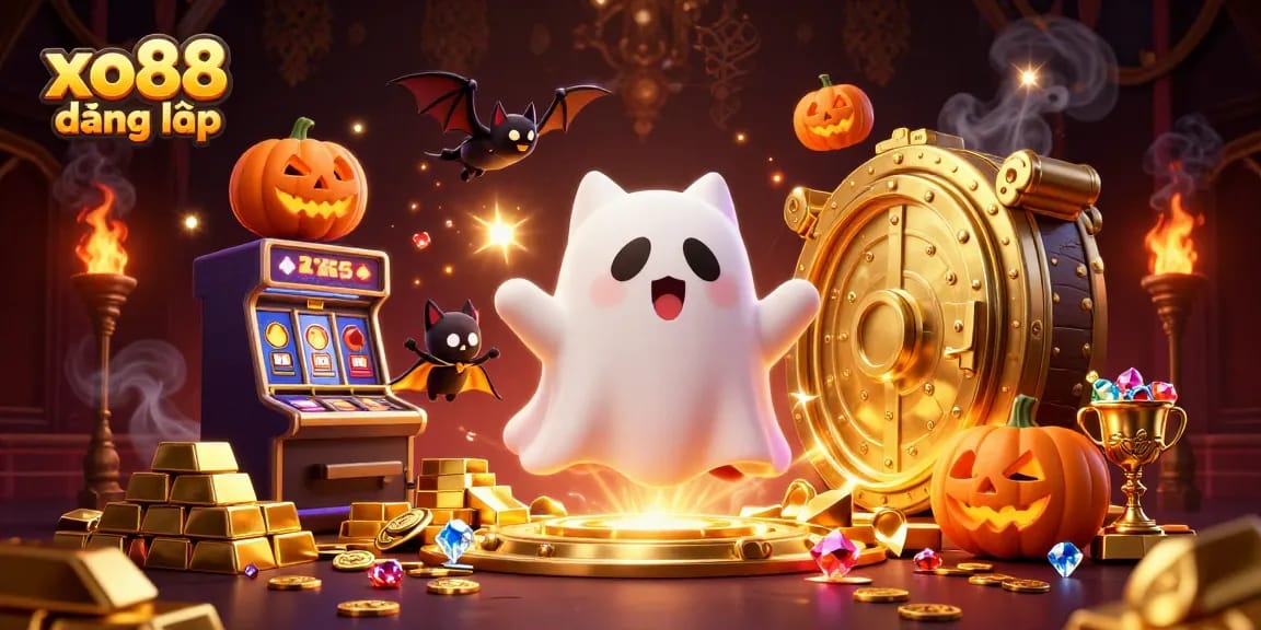 Experience thrilling gameplay with xo88 đăng nhập in a vibrant haunted casino setting.