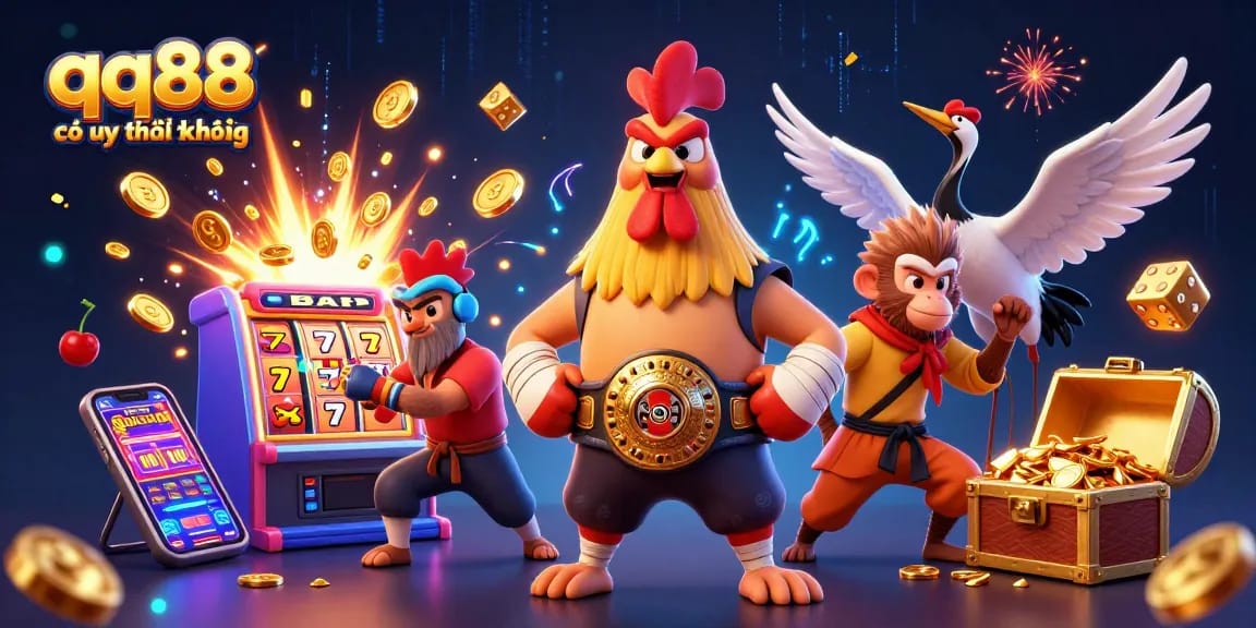 Experience high-stakes excitement with qq88 có uy tín không in this dynamic casino illustration.