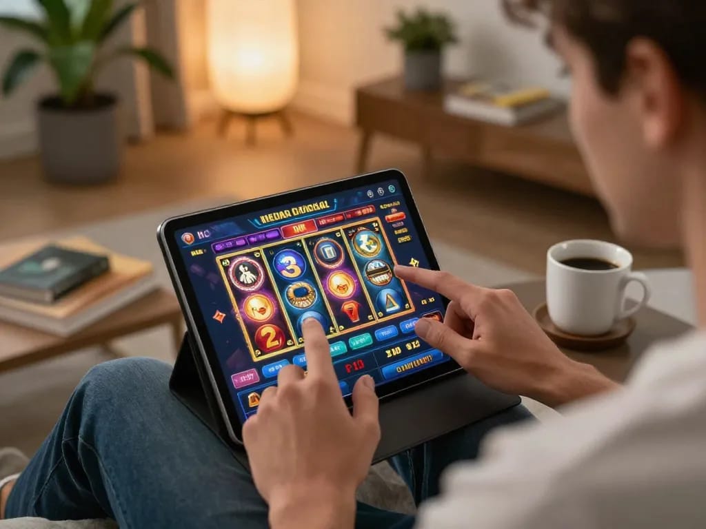 Engaging online gaming moment with nhà cái sv368 mobile app, showcasing player interaction and vibrant casino interface.