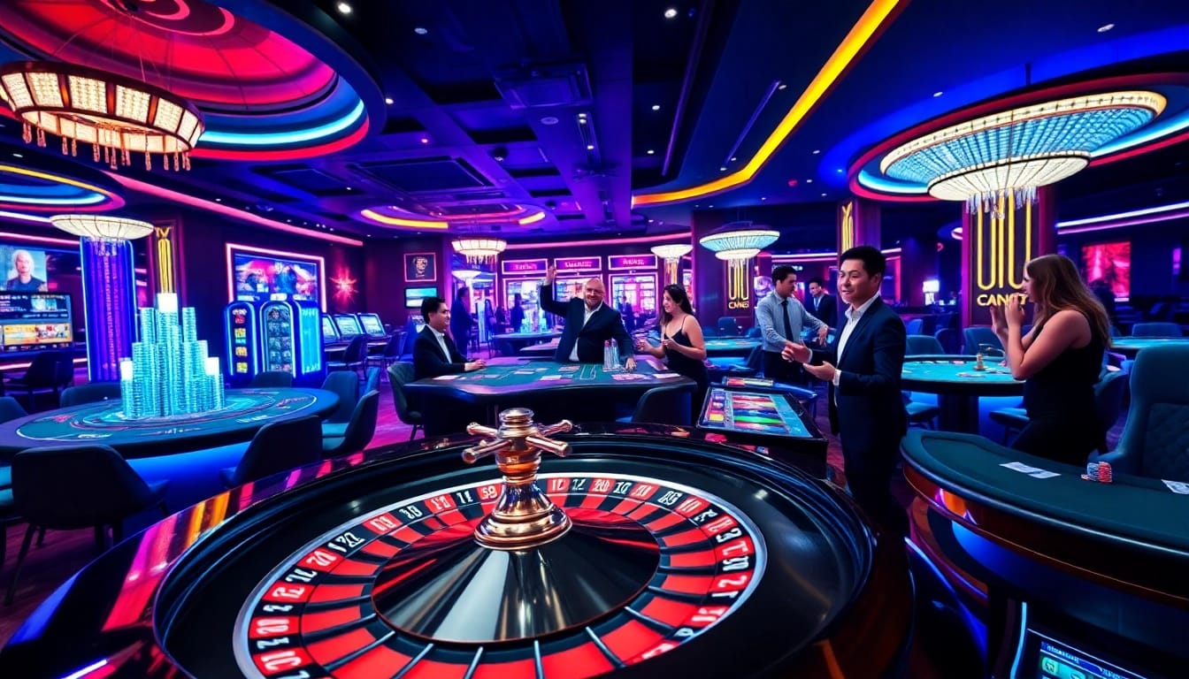 Players enjoy the thrill of gambling at SC88 casino with roulette and cards.