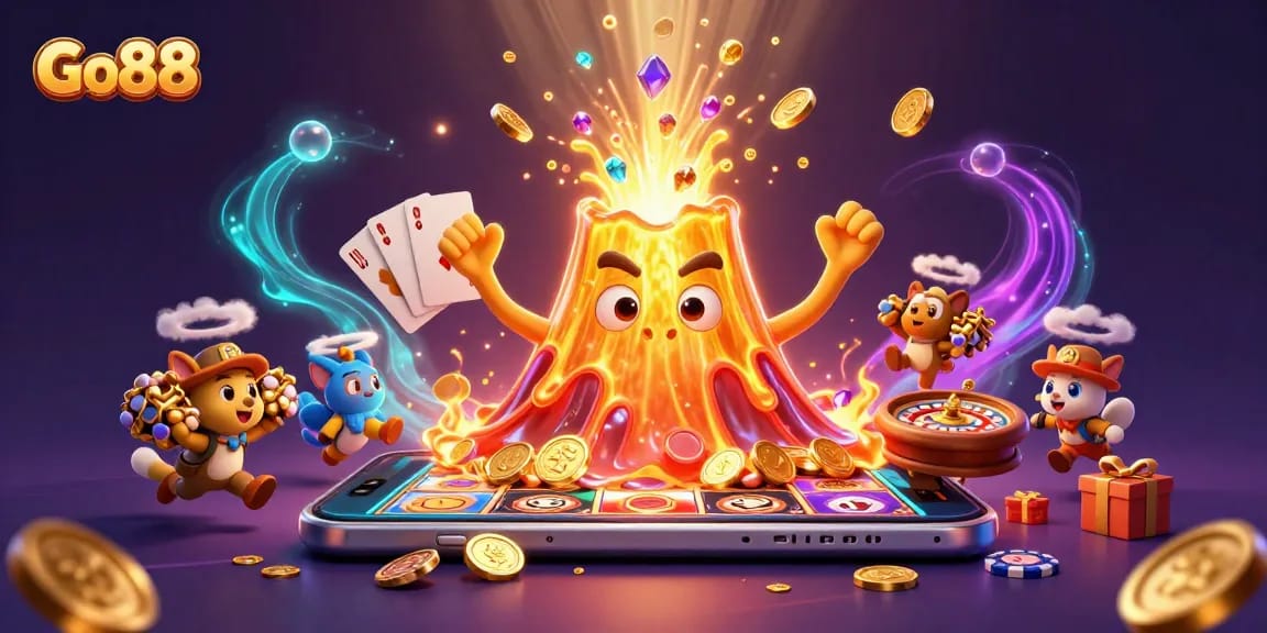 Join Go88 for thrilling wins amidst a dynamic scene of treasures and games!