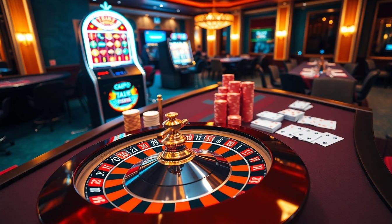 Experience the excitement of online gambling at https://kjc.ad/ with vibrant roulette and poker tables.
