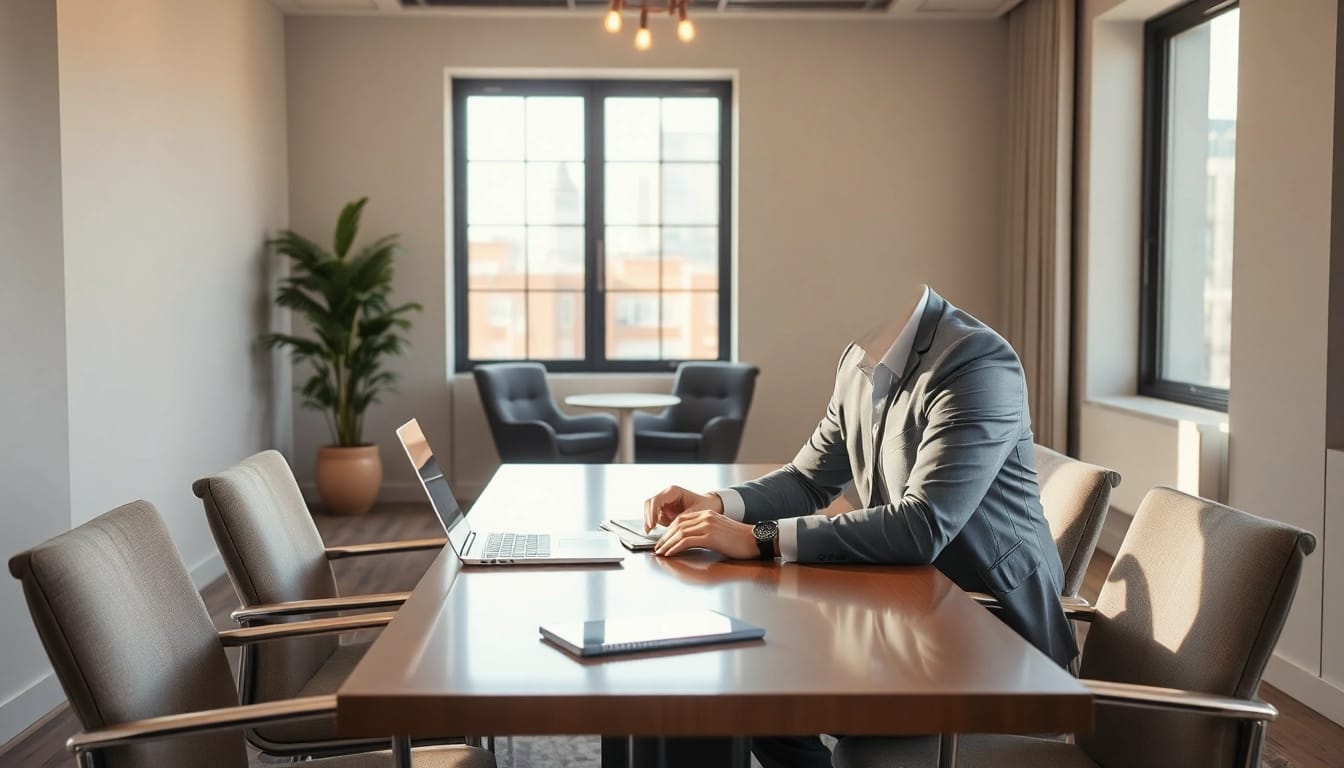 Headhunter Vertrieb: Professioneller Headhunter im Büro arbeitet an Vertriebskonzepten.