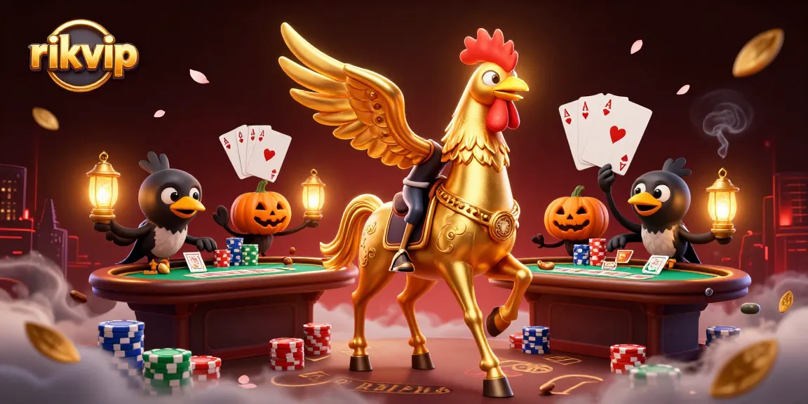Experience thrilling gameplay at rikvip with vibrant casino details in a magical tableau.