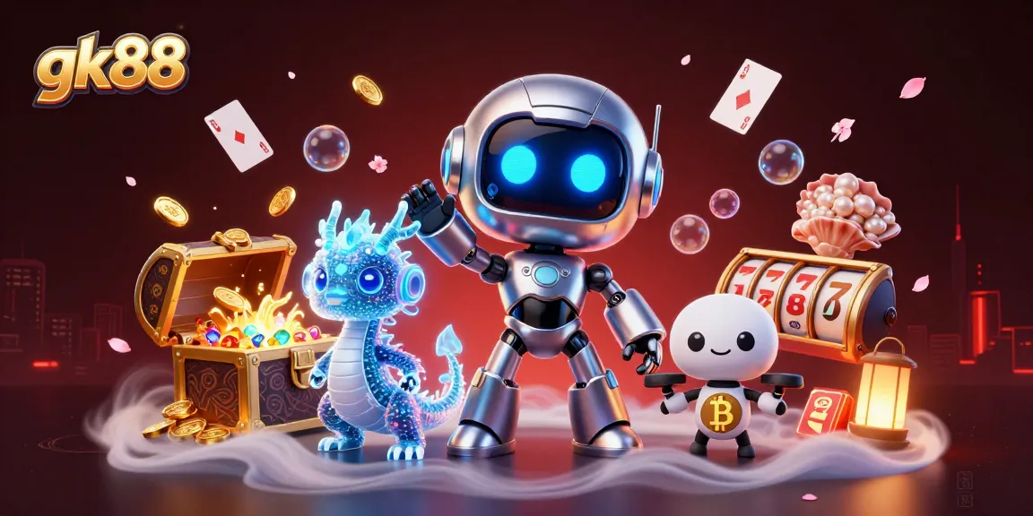 Engage with gk88 casino's immersive gaming world filled with slot reels and vibrant treasures.