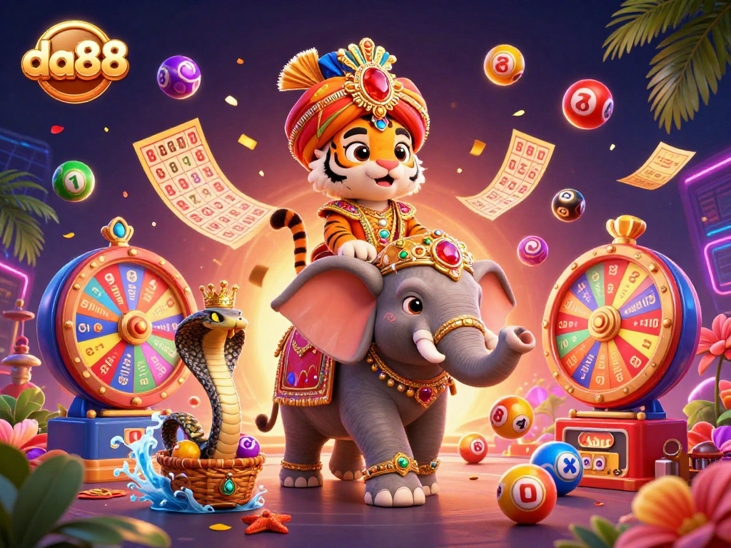 Play games with da88 to win vibrant prizes like colorful lottery balls and exciting bonuses!