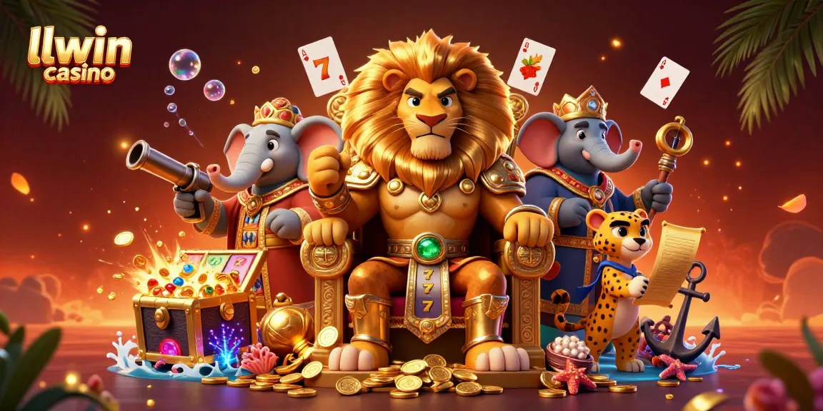 Experience thrilling wins with llwin casino in this vibrant and dynamic game-themed illustration.
