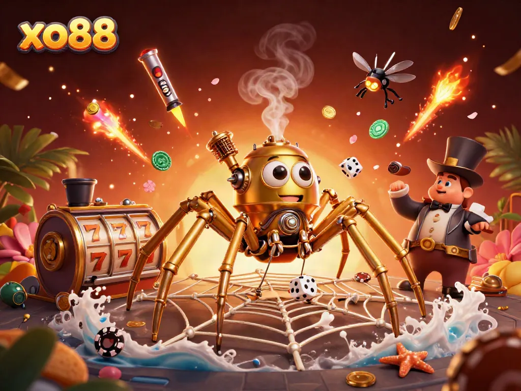 Experience thrilling wins at xo88 with the spider catching lucky slot reels.