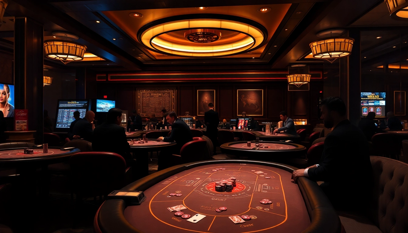 WestAce Germany bietet ein stilvolles Casinoerlebnis mit eleganten Spieltischen und einer spannenden Atmosphäre.