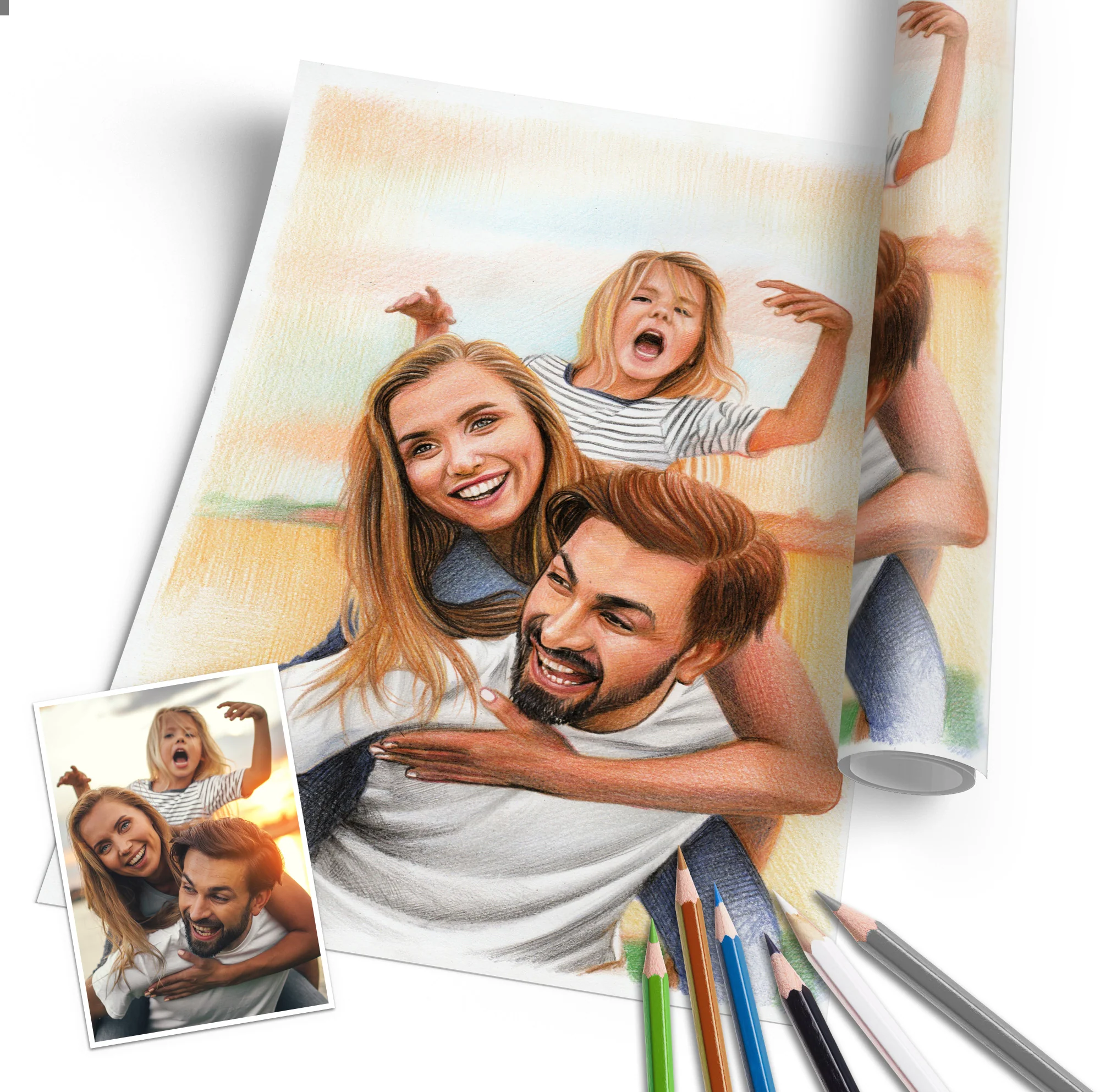 Foto Malen Lassen von Families Portrait – Dein Bild, Deine Kunst