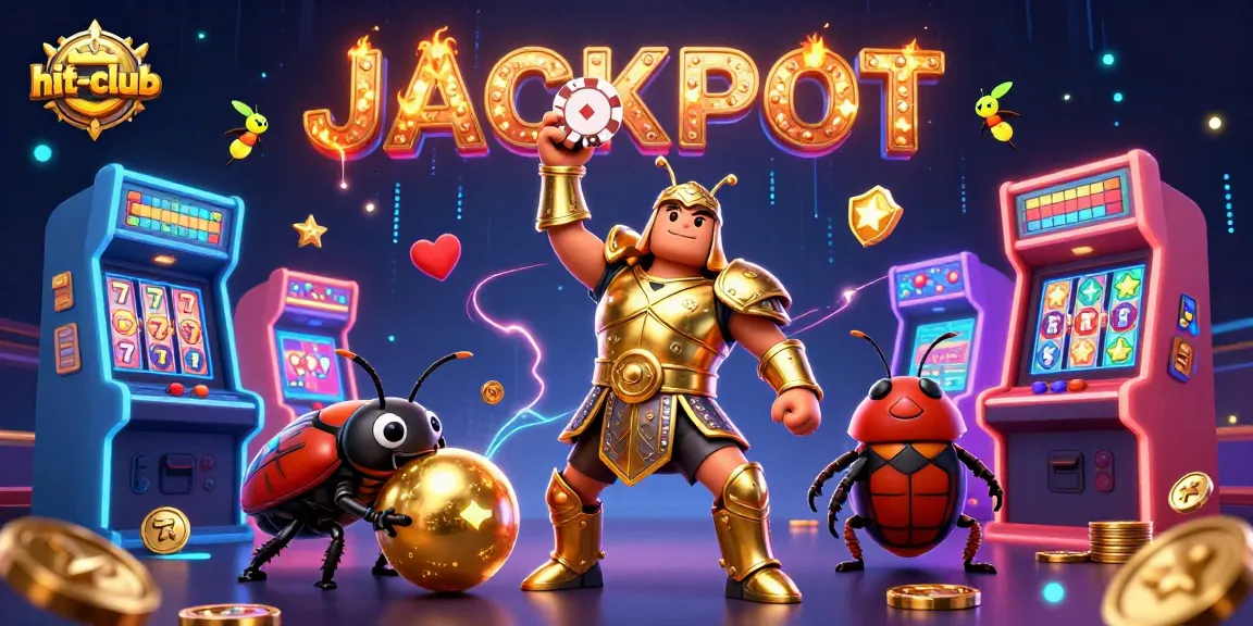 hit-club players celebrate wins with vibrant jackpots and interactive game elements in a unique 3D illustration