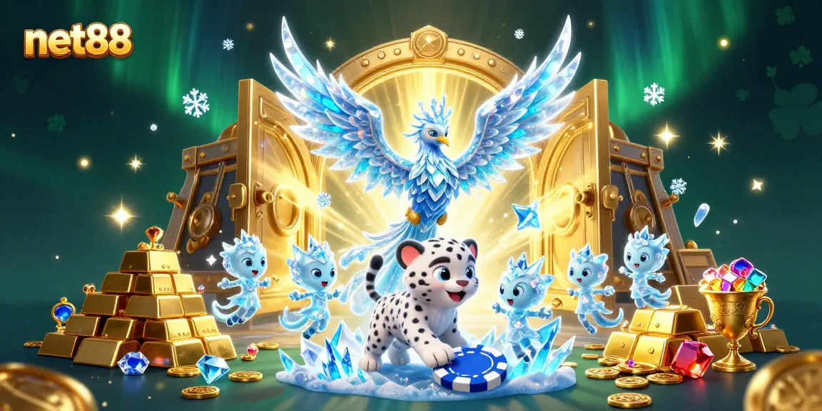 net88 showcases exciting animated gambling elements with an ice phoenix and magical sprites