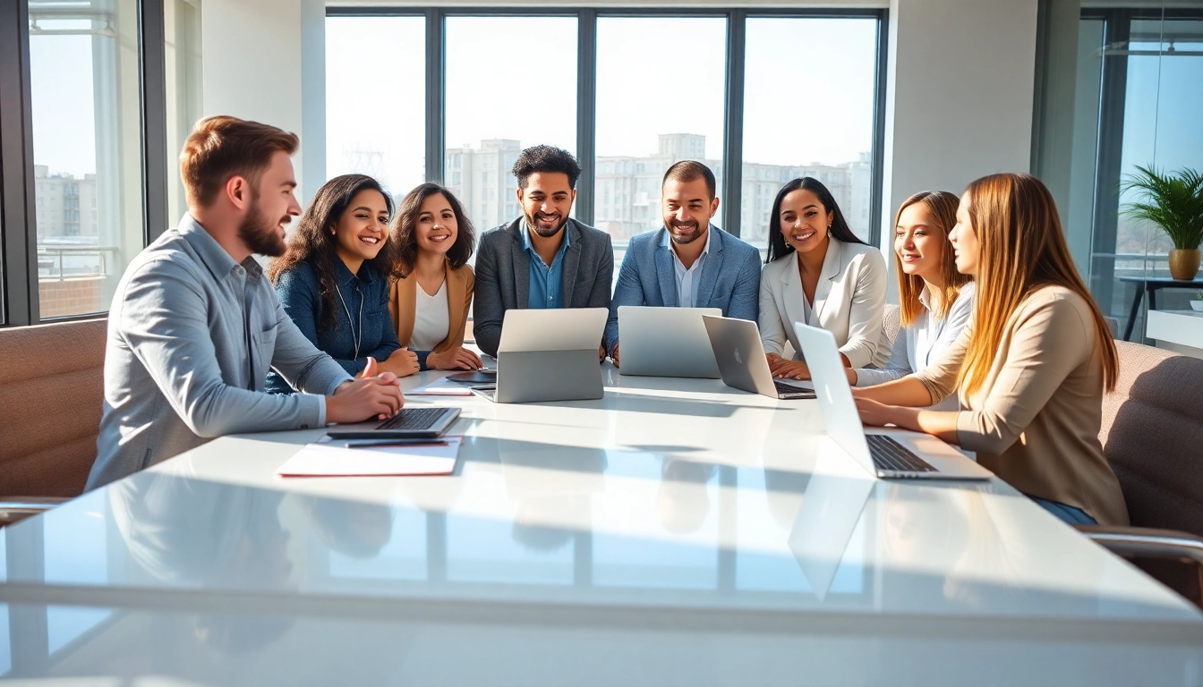 Businessfotograf München captures a creative meeting in a modern office with diverse professionals.