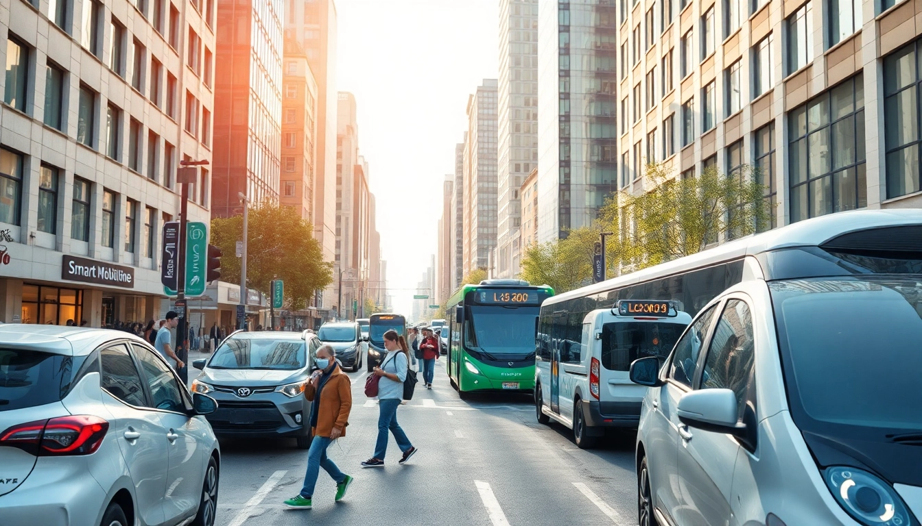Erleben Sie Smart Mobility mit modernen Verkehrslösungen in einer dynamischen Stadtlandschaft.