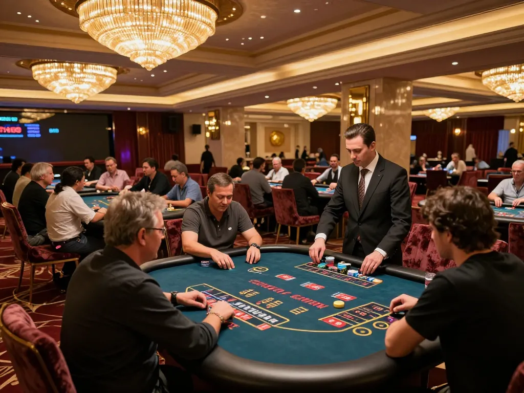 Players engaging in exciting games at the trang chủ F168 online casino, showcasing a vibrant casino atmosphere.