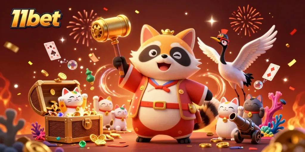 Win big with 11bet’s vibrant gaming scene filled with lucky characters and rich treasures.