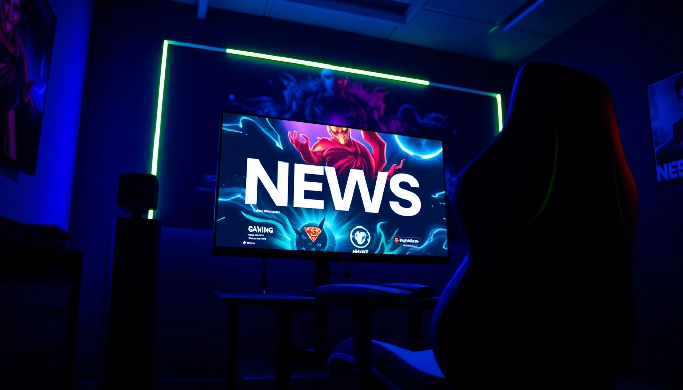 Verfolgen Sie die neuesten Gaming News in einem energischen und modernen Gaming Setup.