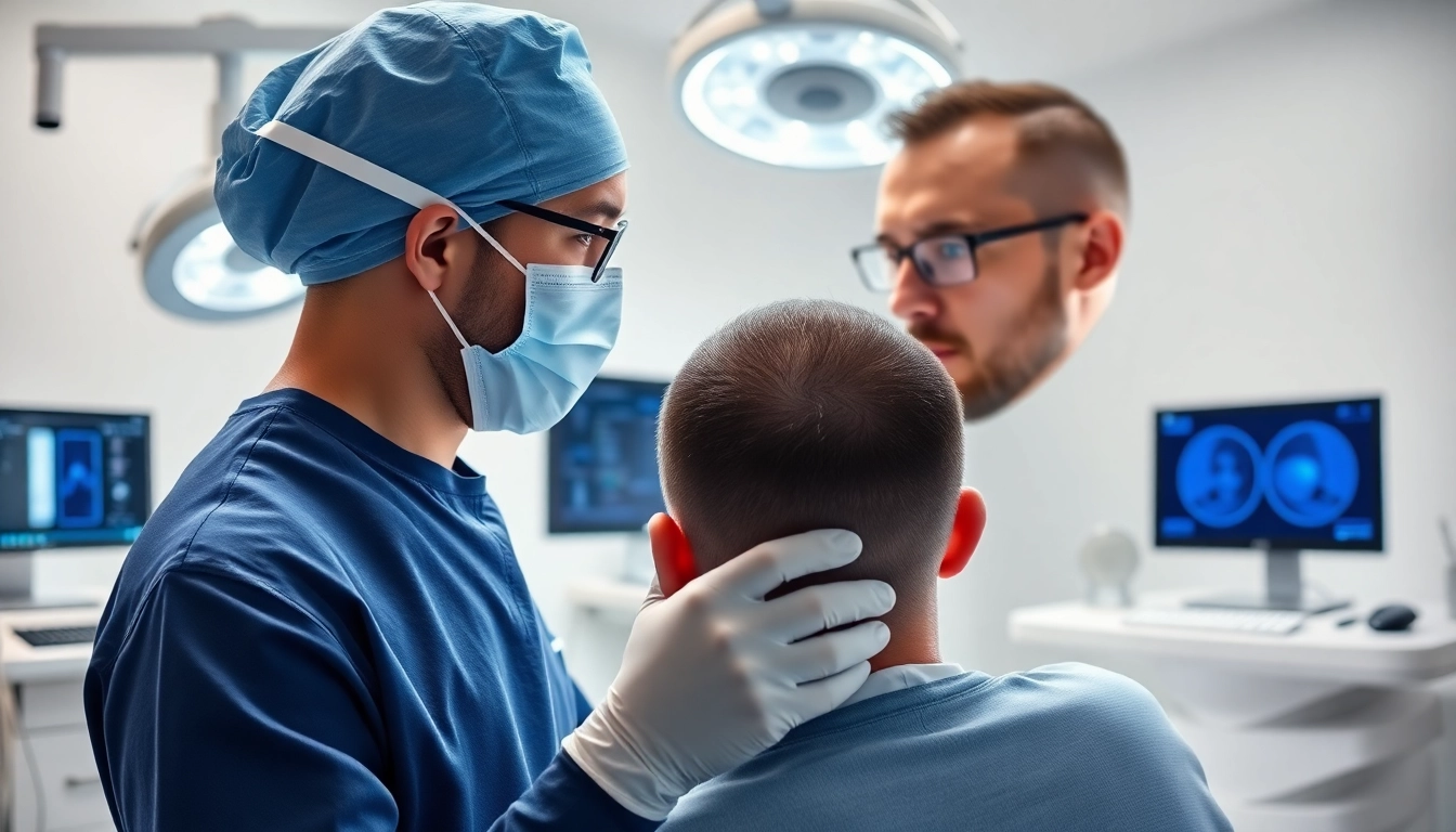 Haartransplantation Türkei: Professioneller Chirurg führt modernen Eingriff durch.