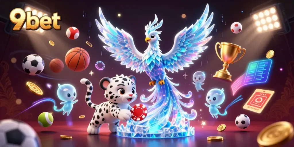 Experience thrilling moments with 9bet's vibrant casino scene showcasing premium gaming elements.