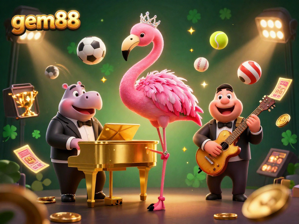 Experience the thrill of gem88 with engaging live casino scenes featuring dynamic characters and vibrant game elements.