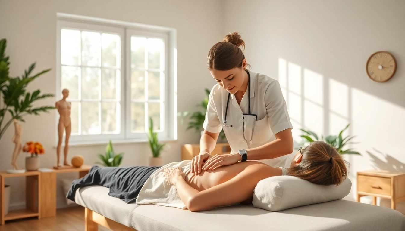 Osteopathie Kiel: An experienced osteopath treating a patient in a calm, welcoming environment.