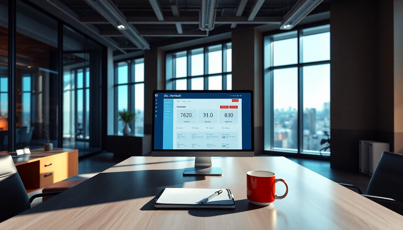 Effizienter DSL-Vergleich im modernen Büro mit technischen Details.