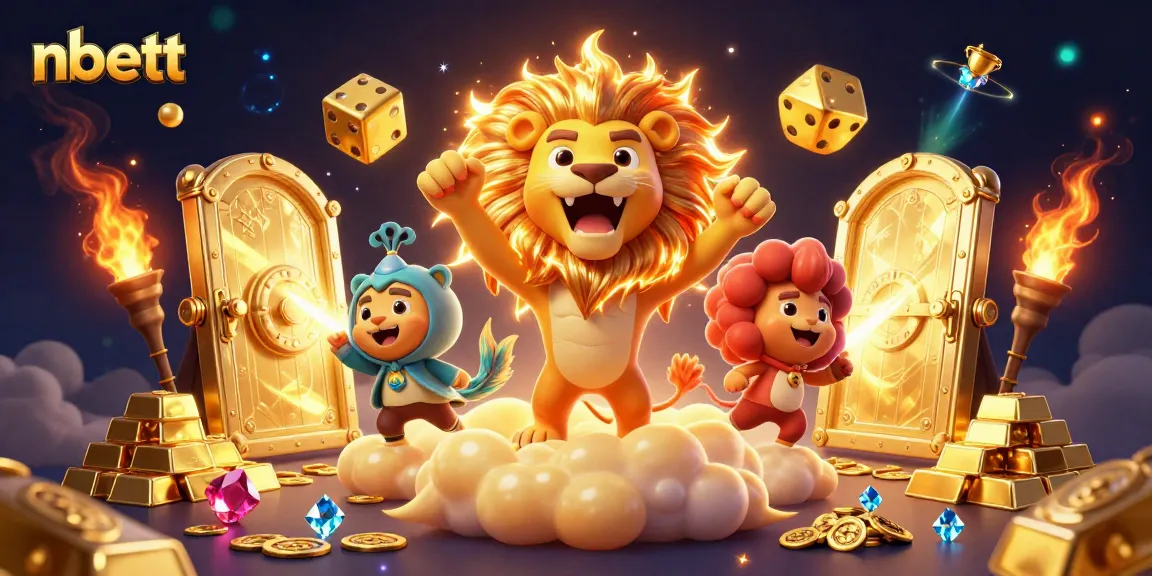 Engage with the vibrant nbett casino world through an animated scene celebrating gaming luxury and excitement.