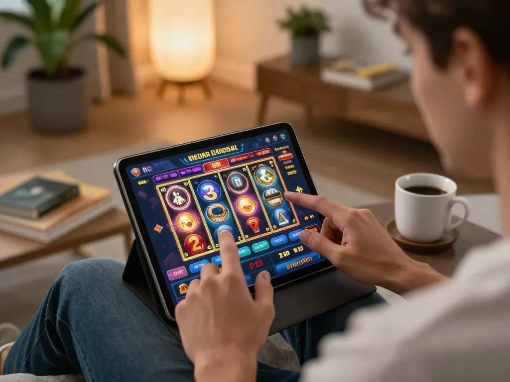 Engaging online gaming moment with nhà cái sv368 mobile app, showcasing player interaction and vibrant casino interface.