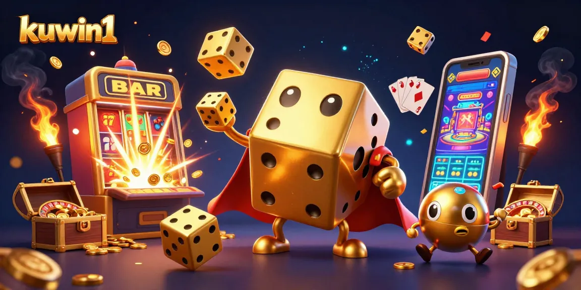 Experience thrilling gameplay with kuwin1 as lively characters gamble in a vibrant casino scene.