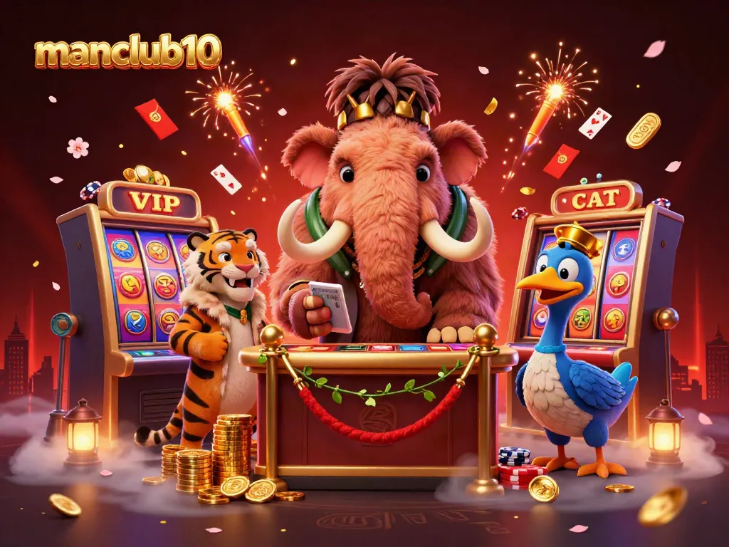 Enjoy thrilling moments at manclub10 with cartoon characters in a vibrant casino scene filled with excitement.