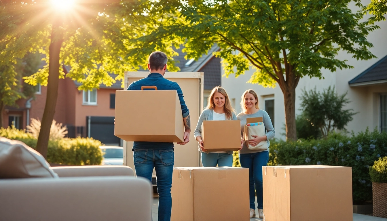 Umzugsunternehmen im Saarland: Professionelles Team verpackt Möbel für einen Umzug.