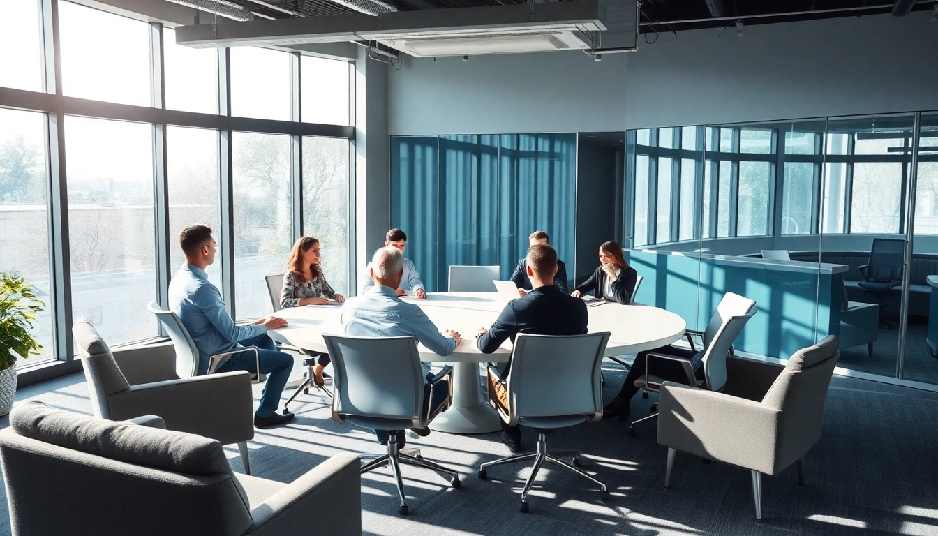 Zusammenarbeit in einem modernen Büro zur Personalvermittlung.