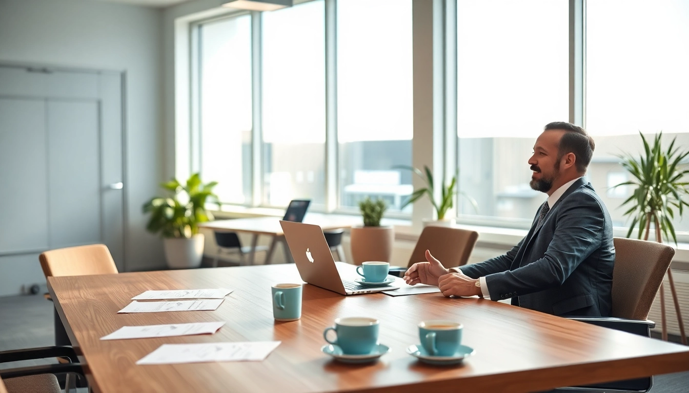 Headhunter Saarbrücken diskutiert strategische Rekrutierung mit Fachmann am Tisch.
