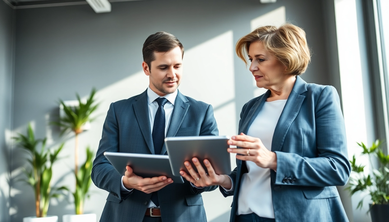 Der Headhunter Finance berät einen Unternehmensleiter in einem modernen Büro.