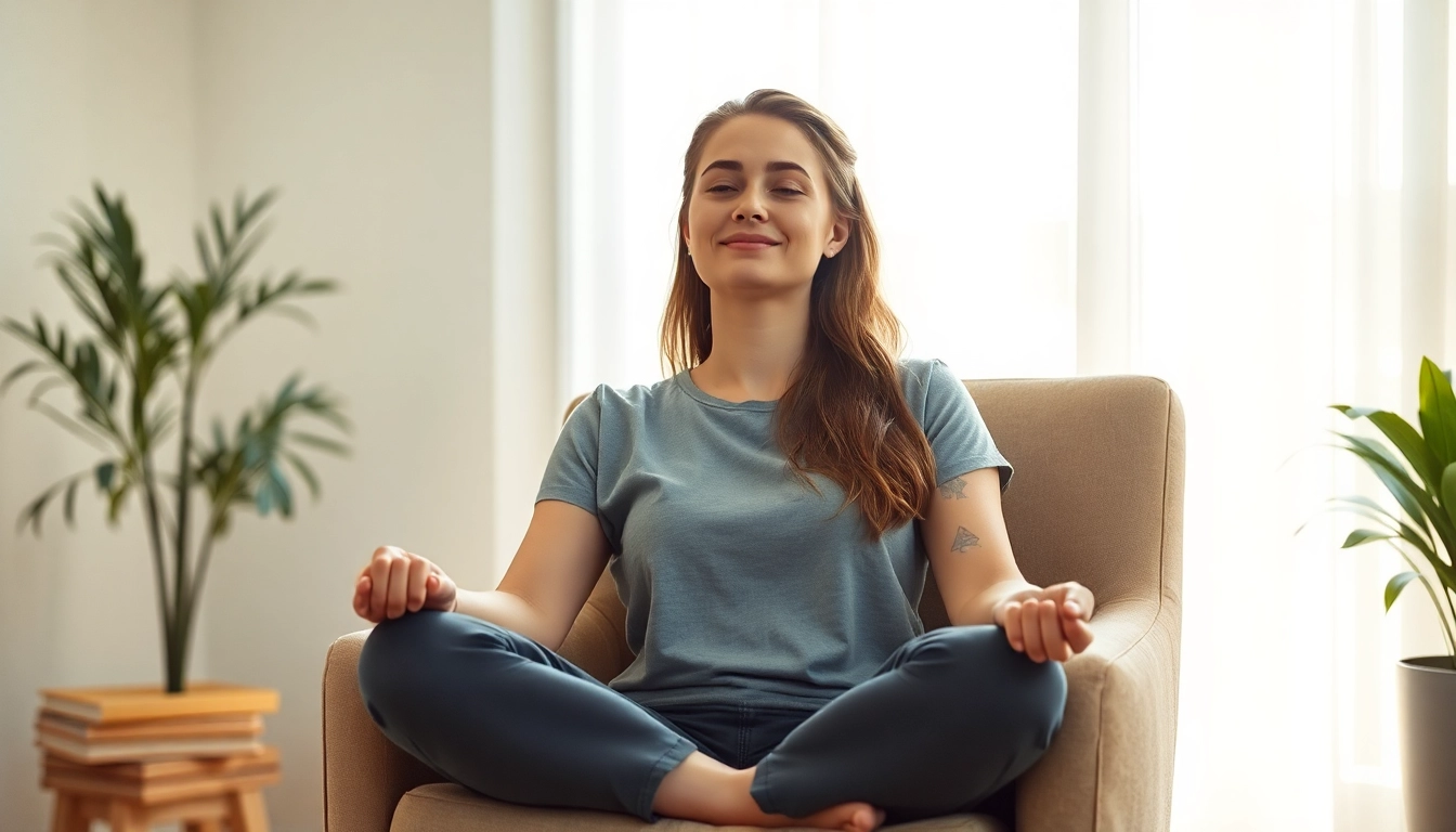 Person meditiert in ruhigem Raum, symbolisiert coaching in Lebenskrisen für inneren Frieden.