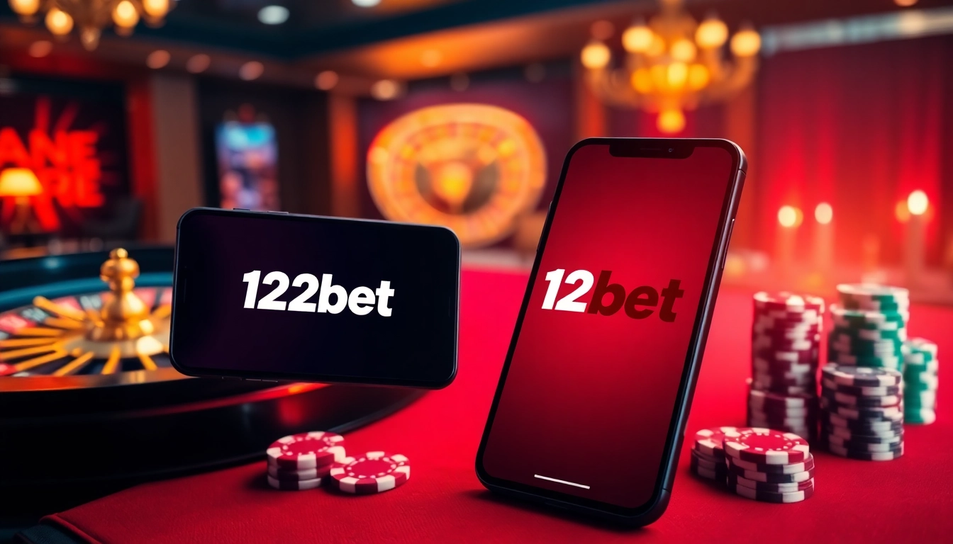 Experience the excitement of gambling with the 12bet online interface, showcasing vibrant casino elements.