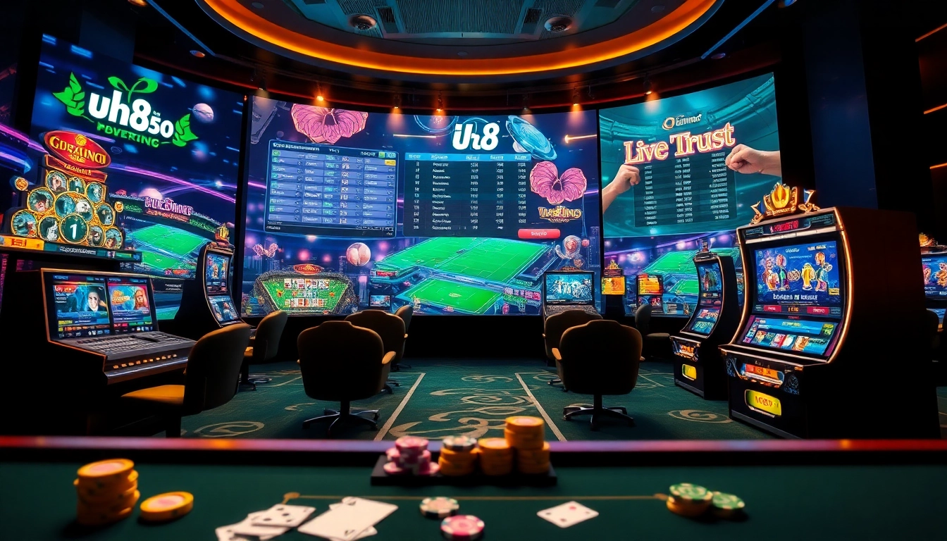 Exciting U88 online betting scene featuring live games, sports betting, and slots.