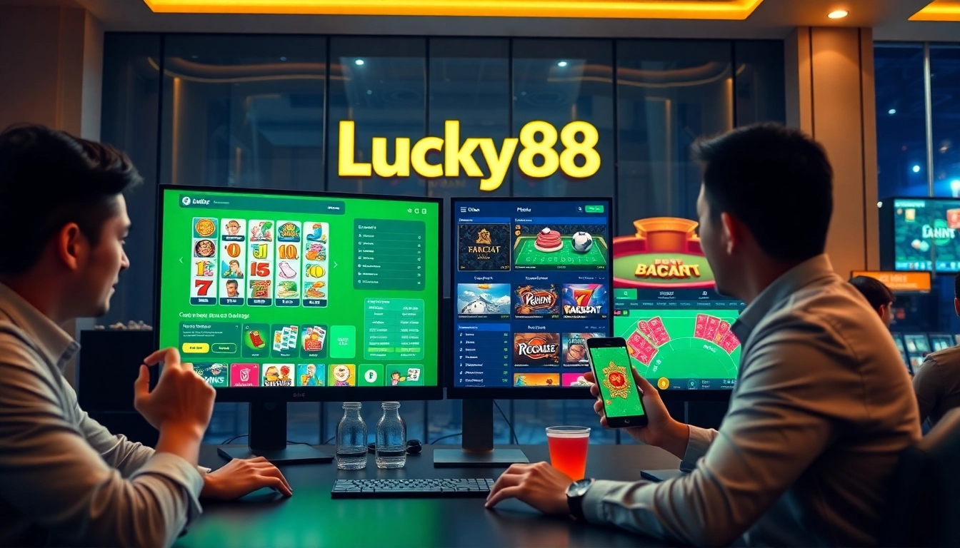 Login interface for lucky88 đăng nhập showcasing vibrant gambling games.