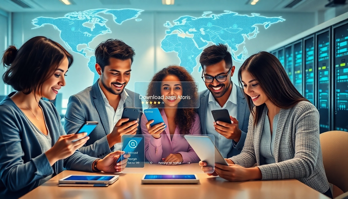 Experience seamless global connectivity with 快连官网 showcased in a vibrant professional setting.