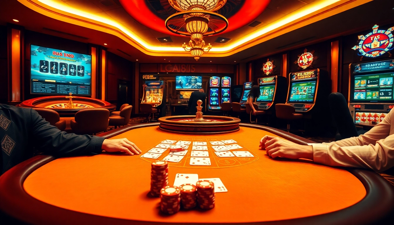 Experience high-stakes gambling action at https://lc888s.com/ featuring exciting blackjack and vibrant casino tables.