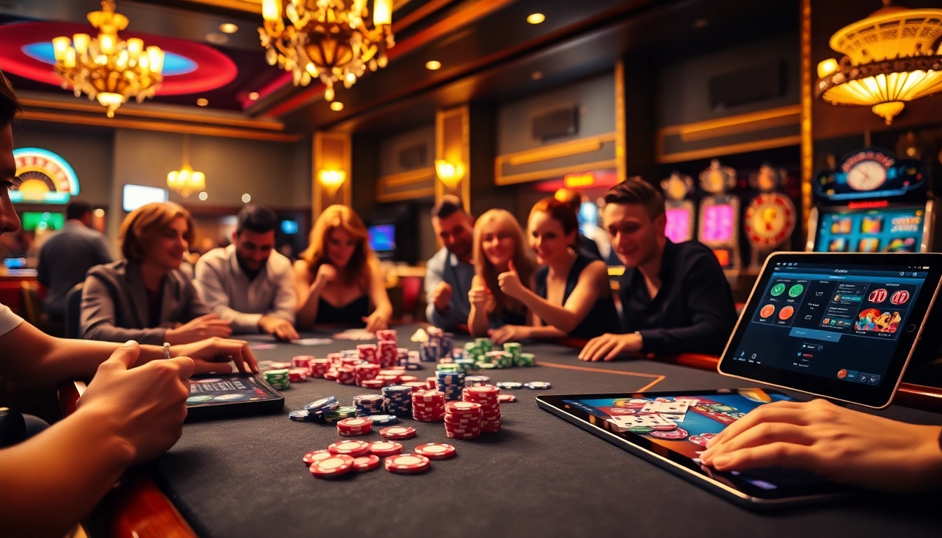 Experience thrilling gameplay at S8 casino with high-stakes poker tables and vibrant chips.