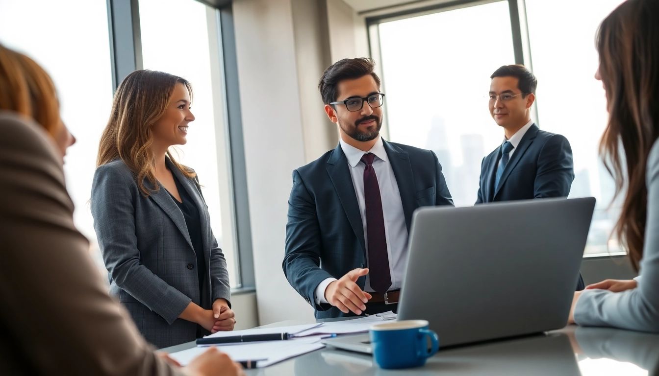 Headhunter Ingenieure in einem professionellen Büro, wo Fachkräfte beraten werden.