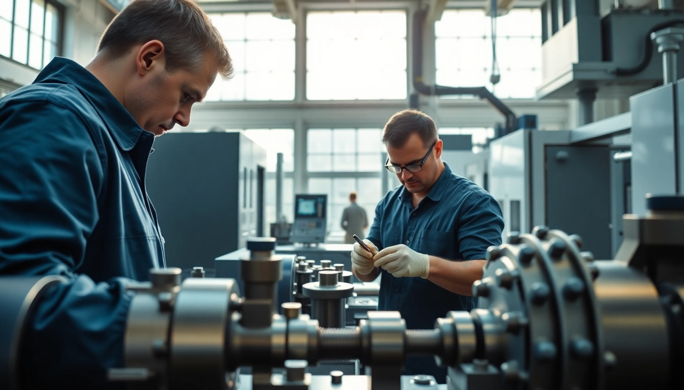 Drehteile werden präzise in einer modernen CNC-Werkstatt gefertigt.
