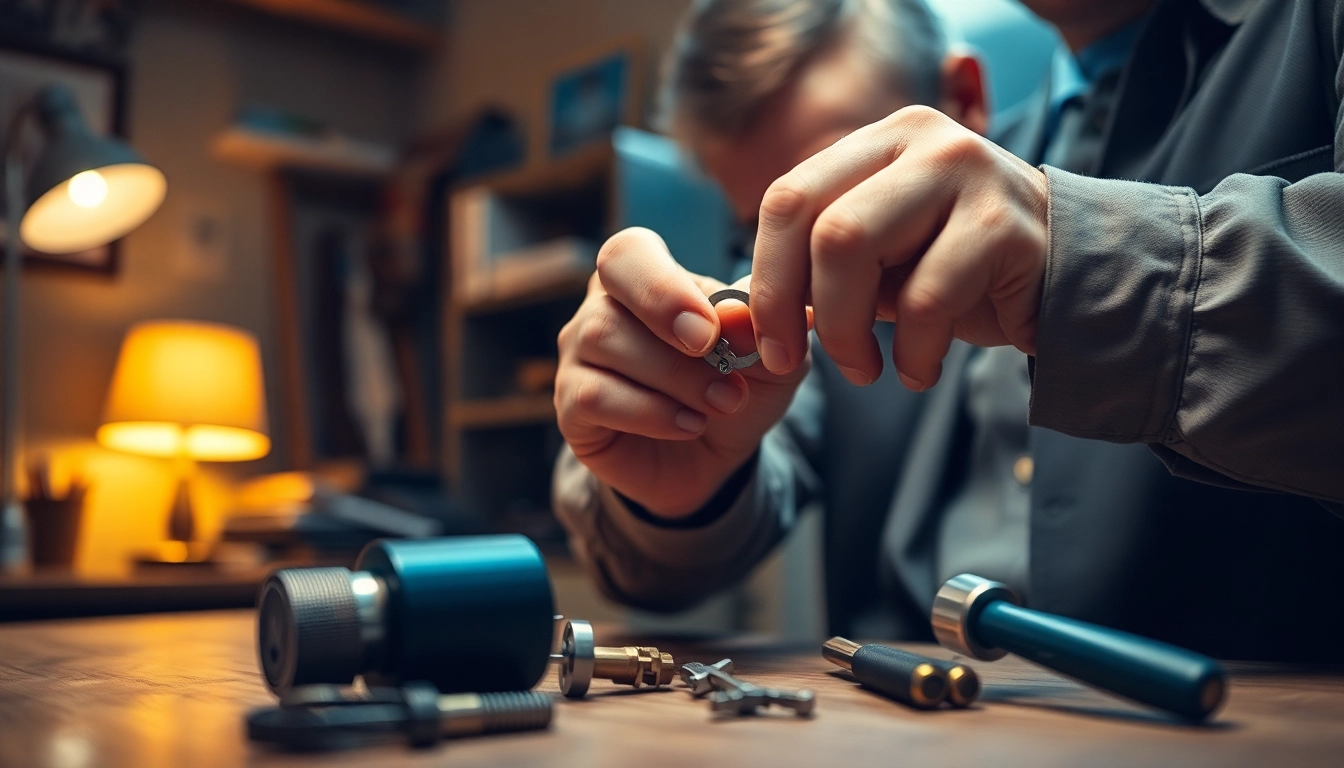 Schlüsseldienst Berlin 24h bei der professionellen Türöffnungen in einem urbanen Umfeld.