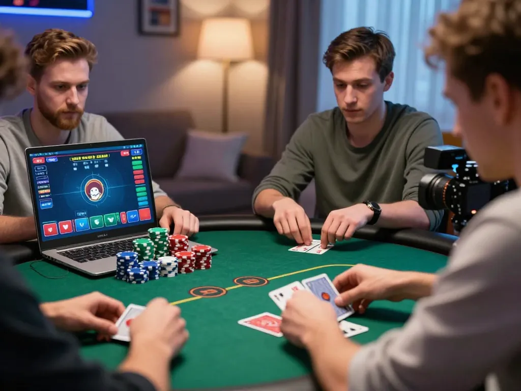 Players enjoy a thrilling game of poker on Sunwin's online platform, showcasing intense gameplay and strategy.