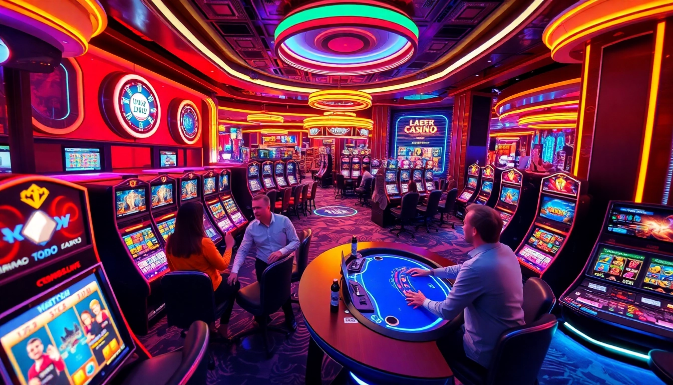 LolaJack Casino offers thrilling gaming experiences with vibrant lights and live dealer interactions.