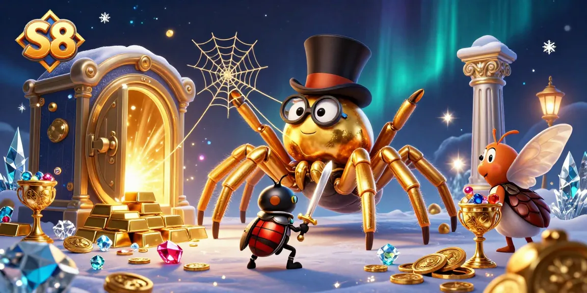 S8 encourages players to embark on a thrilling gambling adventure with vibrant treasures in a 3D casino setting.